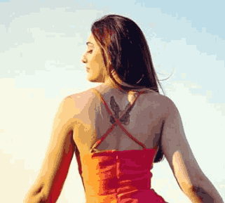 Shefali Jariwala Tattoo on back